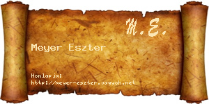 Meyer Eszter névjegykártya